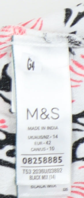 Womens UK Size 14 Per Una Multicoloured Basic Blouse
