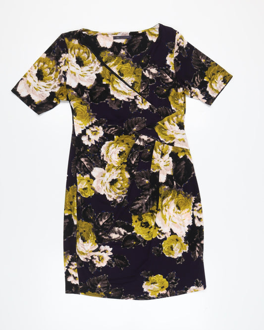 Marks and Spencer Women's Multicoloured Floral Wrap Dress, Size 14