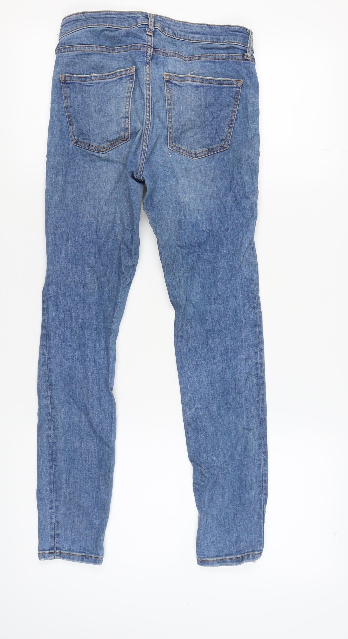 Zara Women's Blue Skinny Jeans Size 6