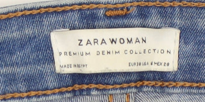 Zara Women's Blue Skinny Jeans Size 6