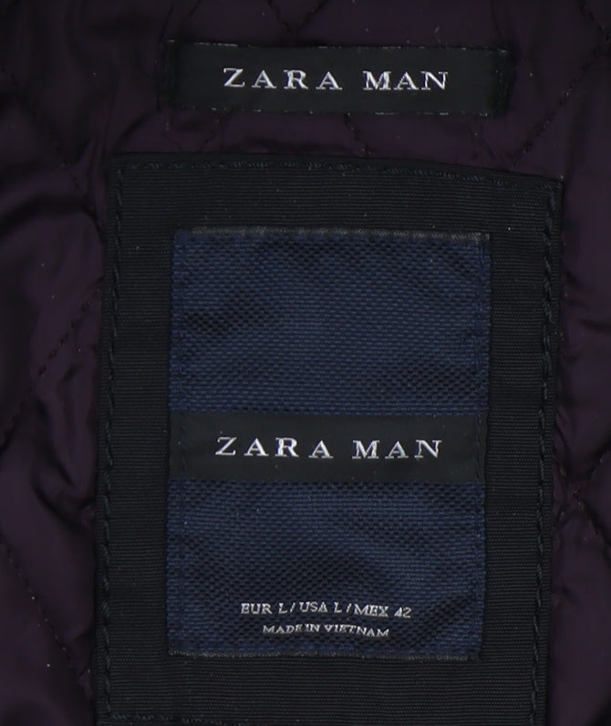 Zara Man Men's Black Parka Jacket L