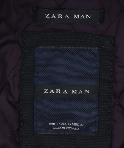 Zara Man Men's Black Parka Jacket L