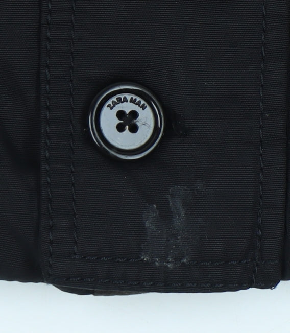 Zara Man Men's Black Parka Jacket L