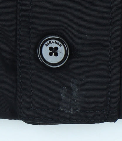 Zara Man Men's Black Parka Jacket L