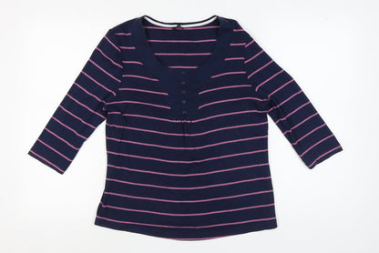 Womens UK Size 18 M&Co Blue Basic T-Shirt