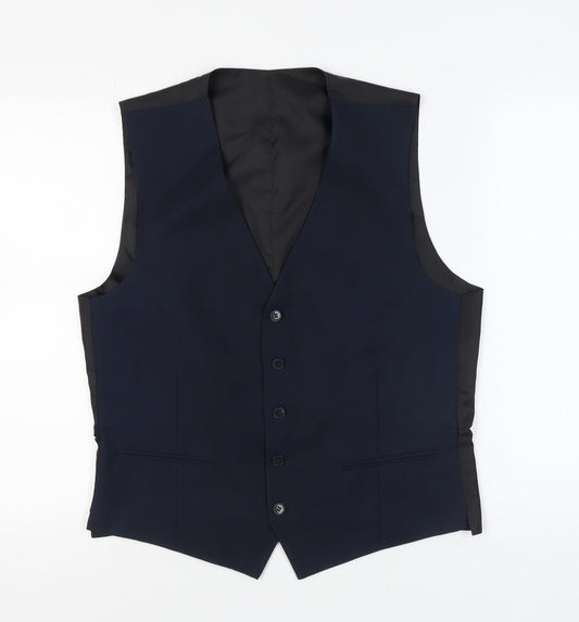 Mens UK Size 42 Unbranded Regular Blue Suit Waistcoat