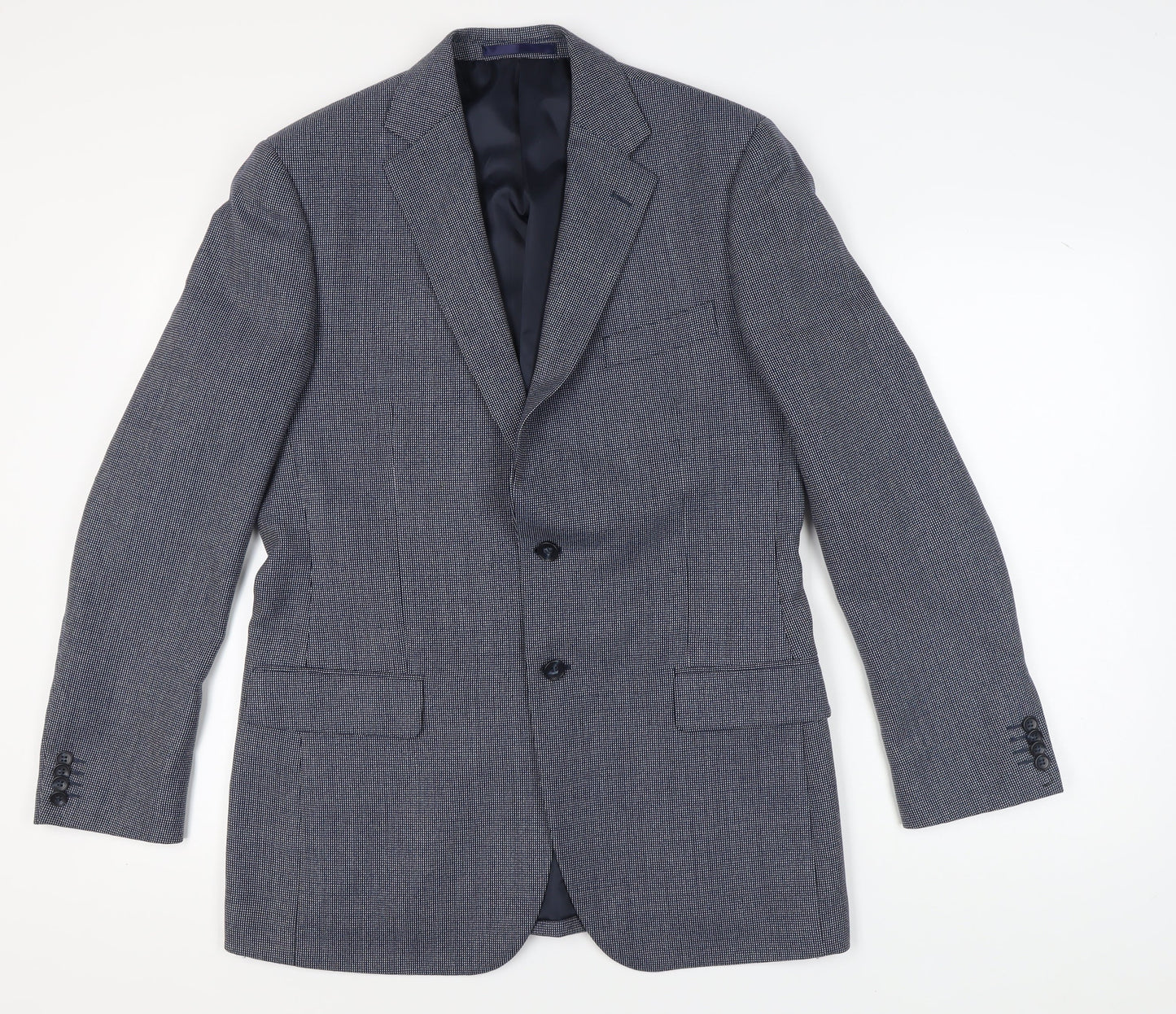 Mens UK Size 40 Marks and Spencer Regular Blue Suit Jacket