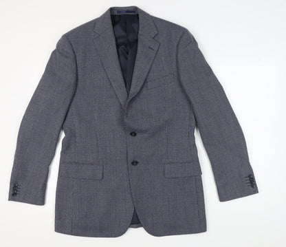 Mens UK Size 40 Marks and Spencer Regular Blue Suit Jacket