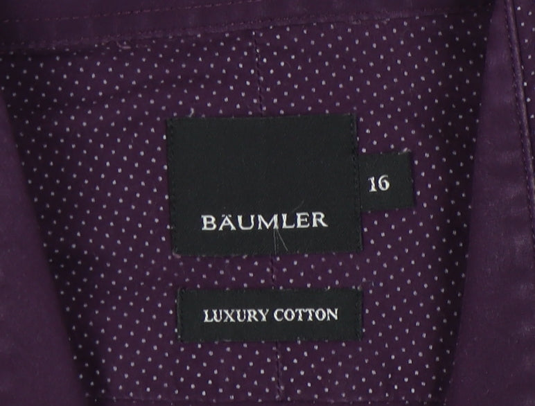 Bäumler Men's Purple Geometric Long Sleeve Shirt 16