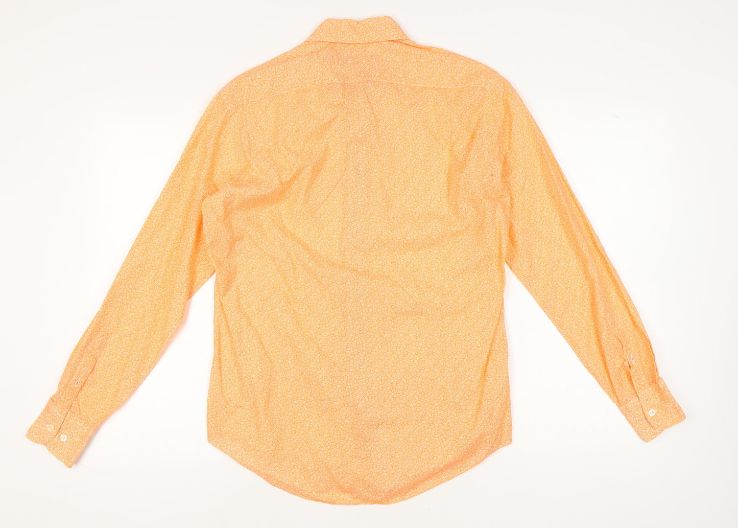 Pal Zileri Men's Orange Floral Button-Up Shirt L/S