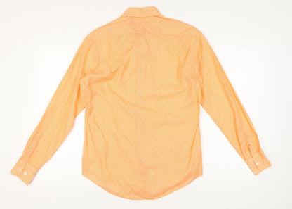 Pal Zileri Men's Orange Floral Button-Up Shirt L/S