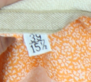 Pal Zileri Men's Orange Floral Button-Up Shirt L/S