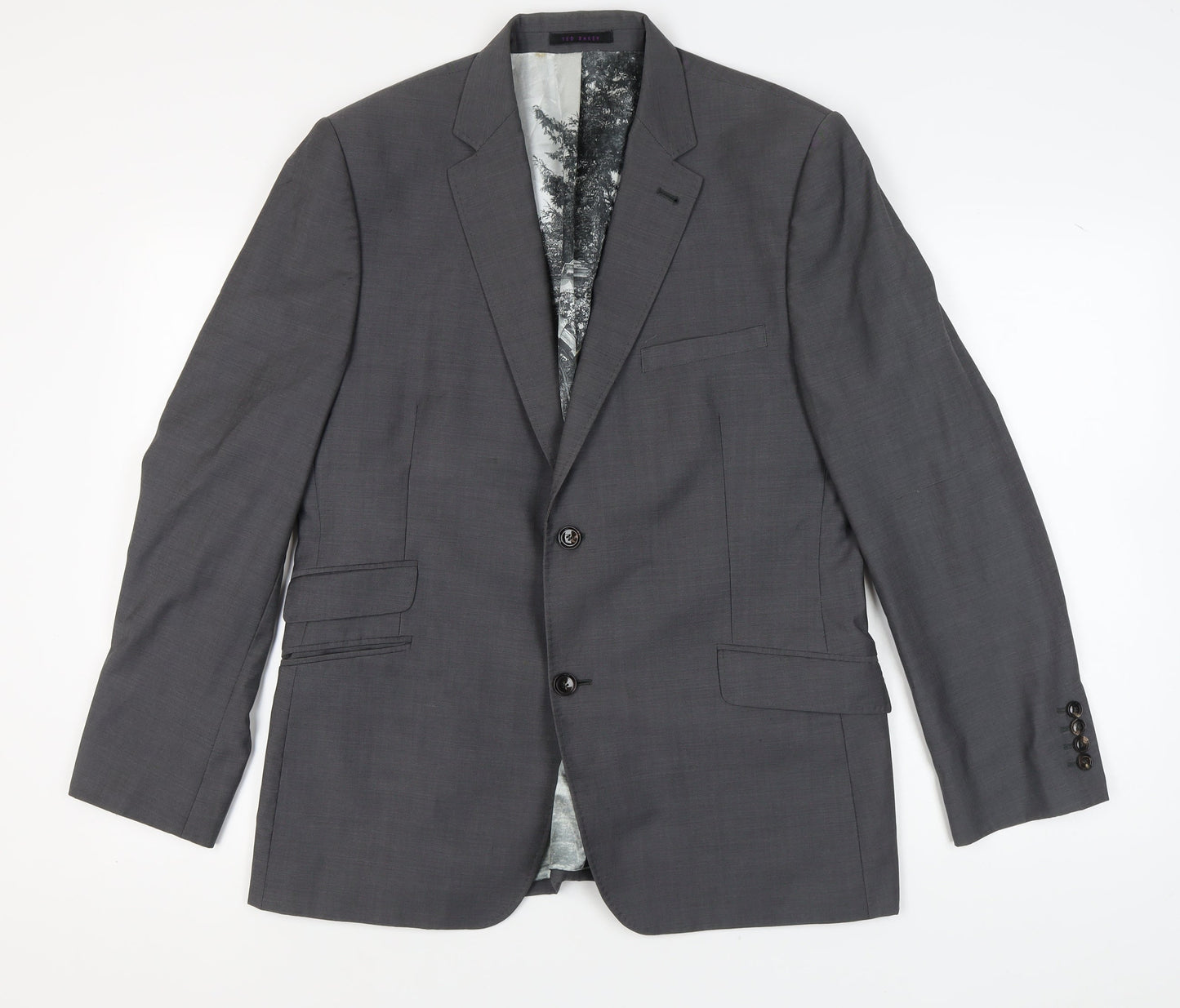Mens UK Size 44 Ted Baker Regular Grey Suit Jacket