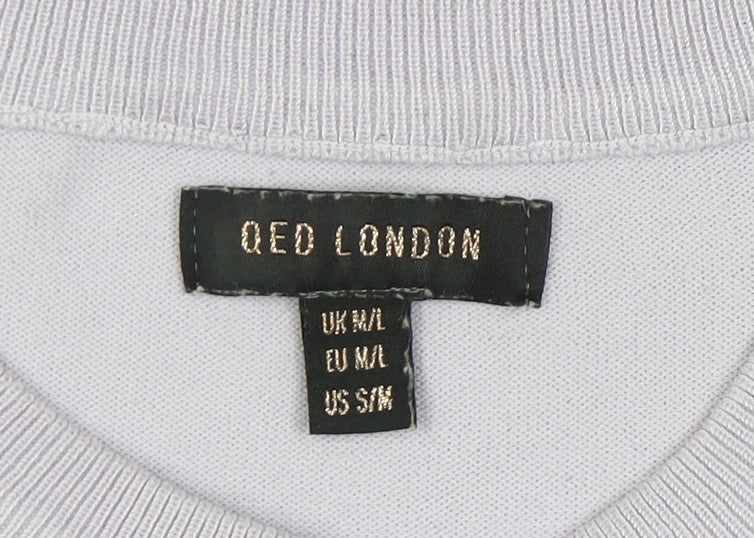 Womens UK Size M/L QED London Purple Pullover Jumper