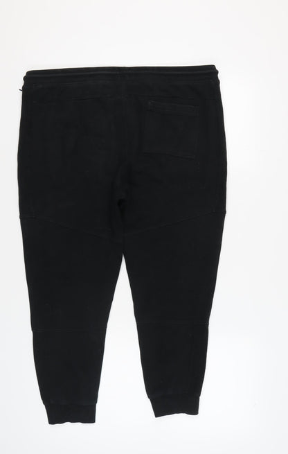 Unisex Adultss UK Size XL C&A Regular Fit Jogger Black Trousers