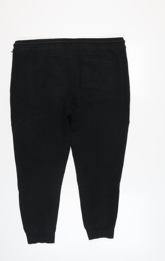 C&A Black Jogger Trousers XL Unisex Casual