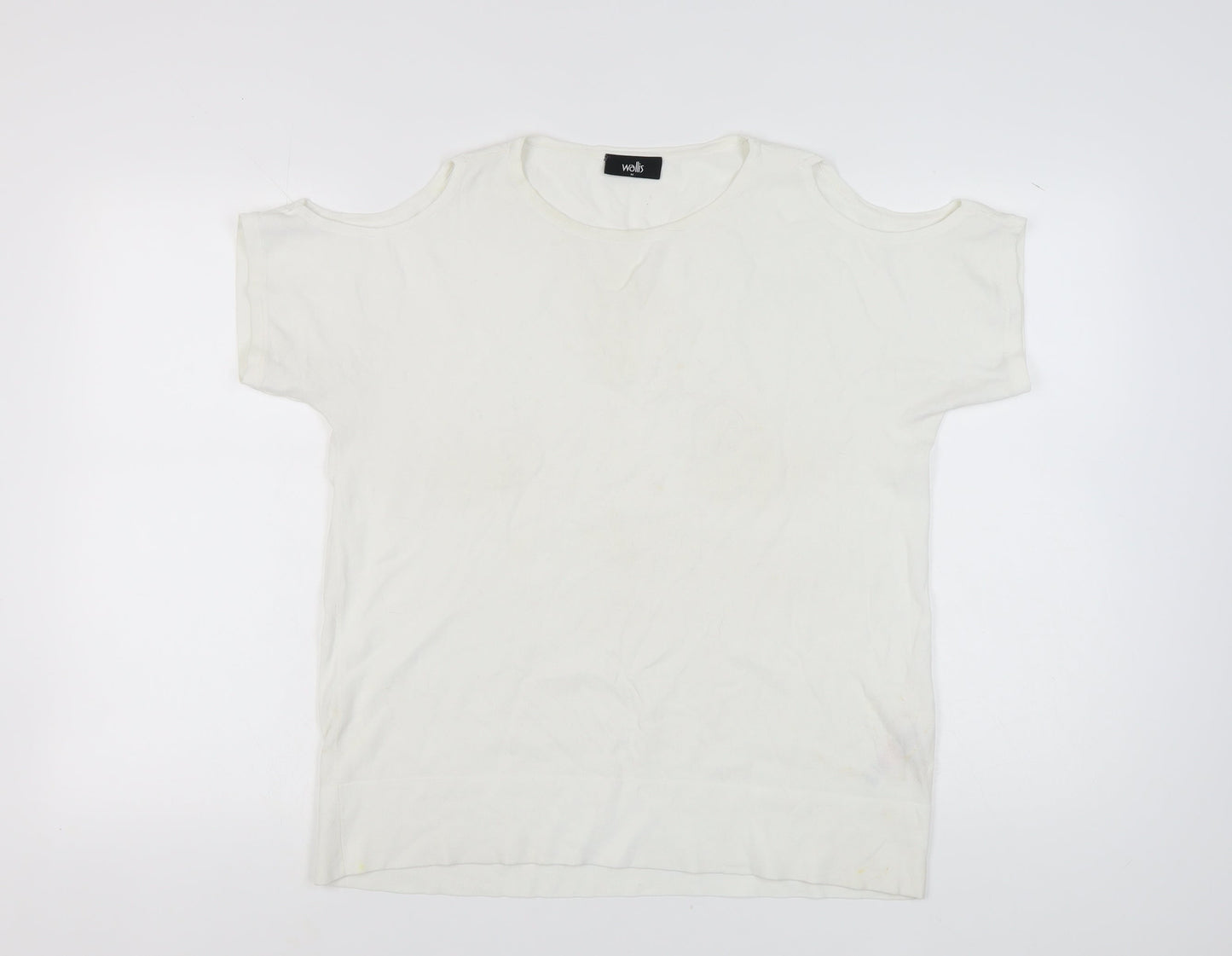 Womens UK Size M Wallis White Basic T-Shirt