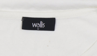 Womens UK Size M Wallis White Basic T-Shirt