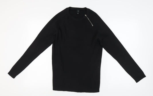Womens UK Size L River Island Black Basic T-Shirt