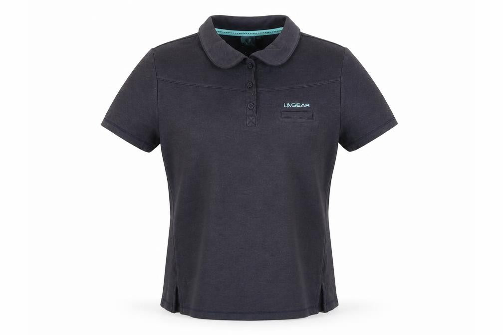 Womens UK Size 12 LA Gear Black Basic Polo