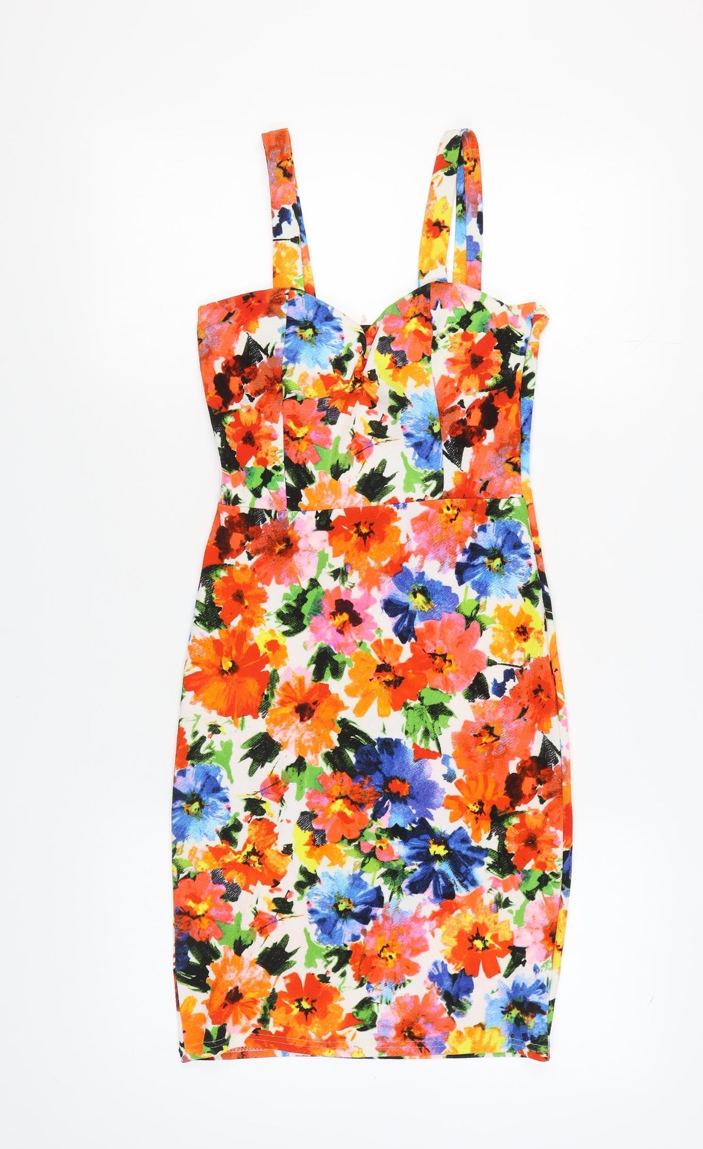 Quiz Women's Multicoloured Dress Size 10 Sleeveless Casual