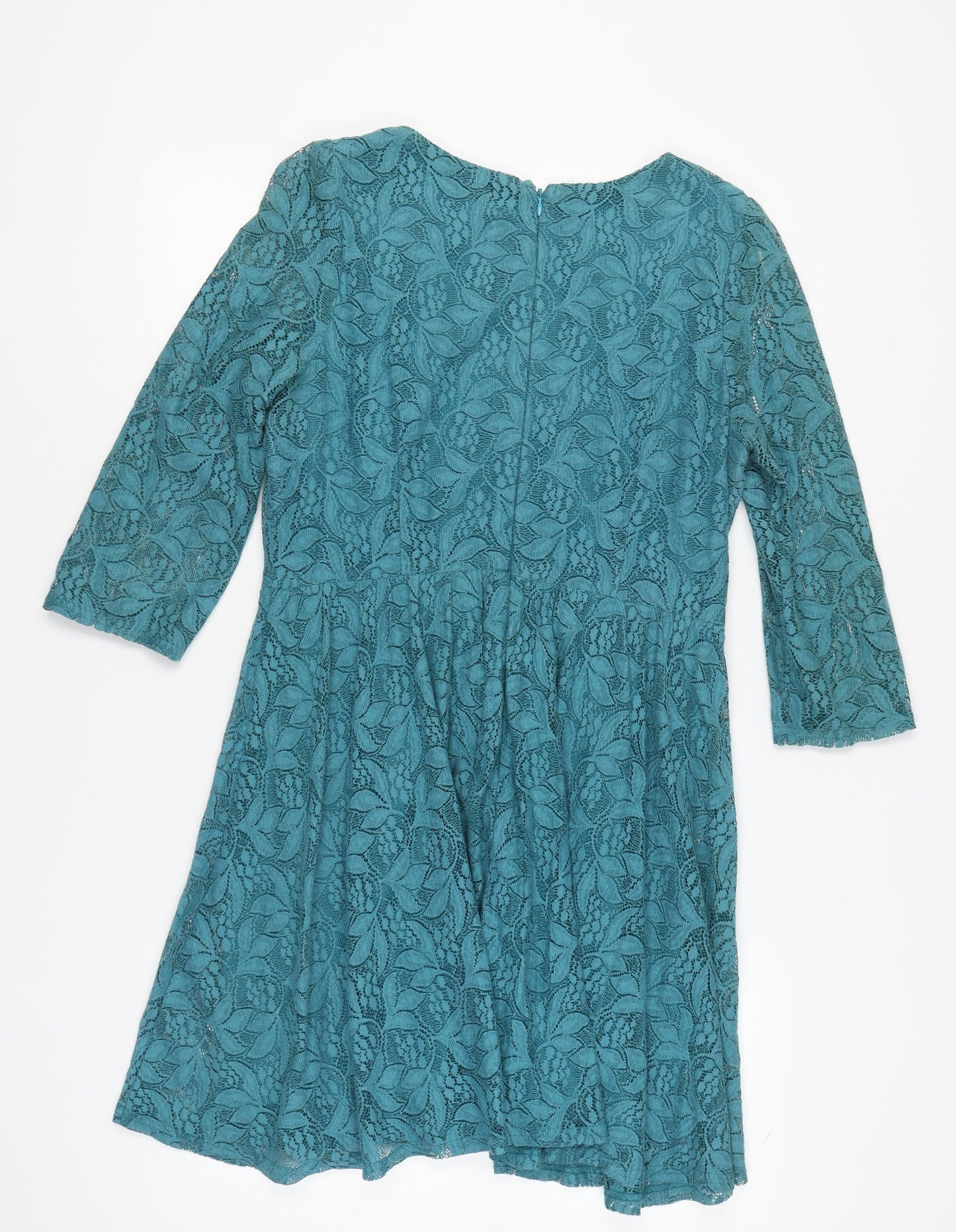 Topshop Women’s Blue Fit & Flare Dress Size 16
