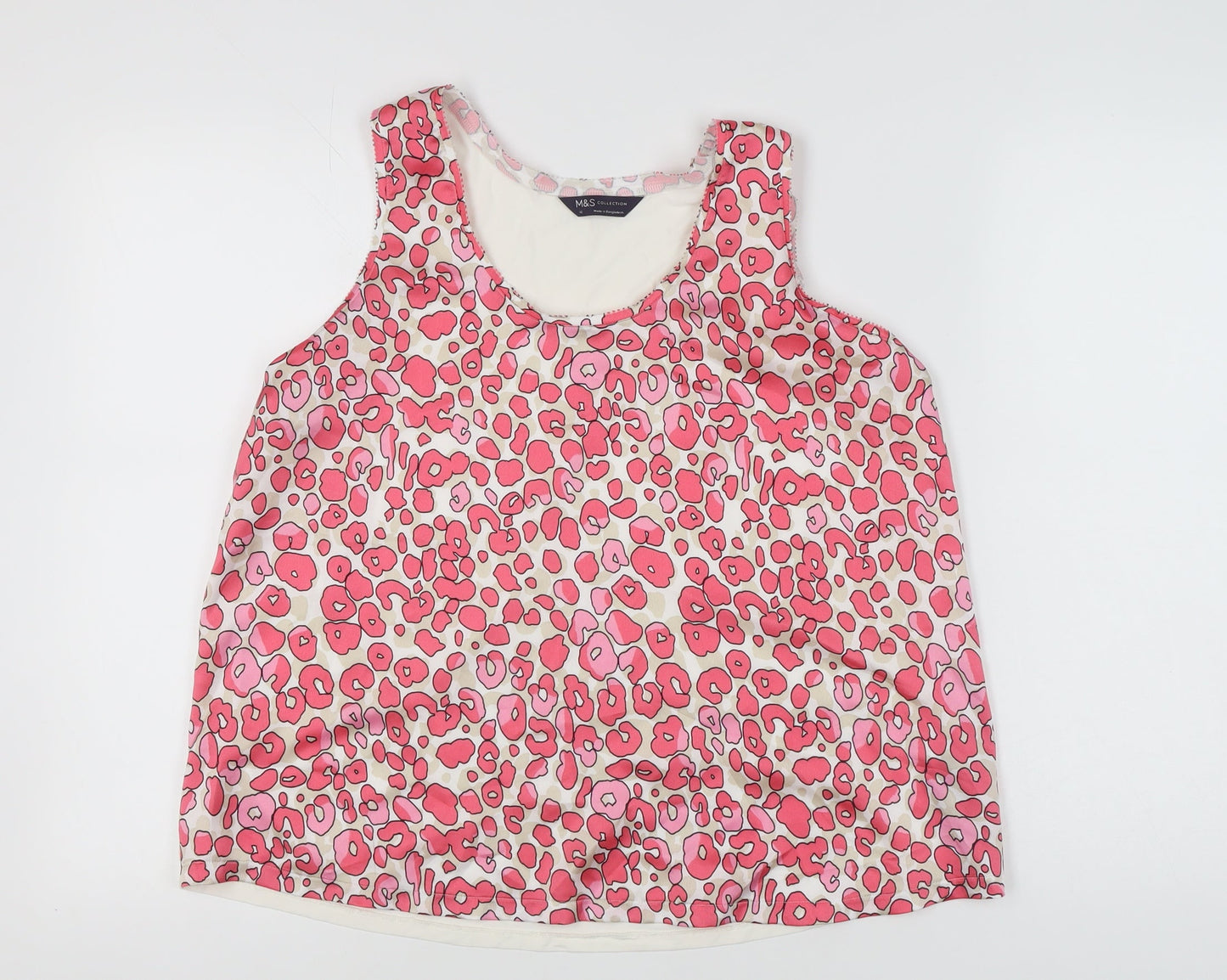 Womens UK Size 12 Marks and Spencer Pink Basic Tank