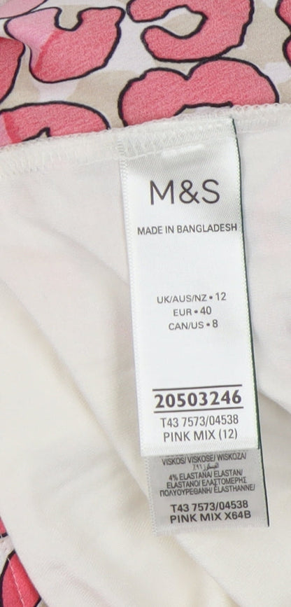 Womens UK Size 12 Marks and Spencer Pink Basic Tank