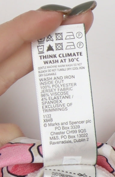 Womens UK Size 12 Marks and Spencer Pink Basic Tank