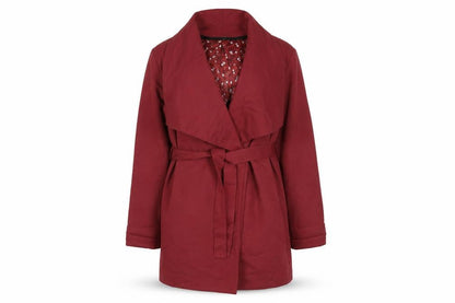 Womens UK Size 10 H&M Red Overcoat