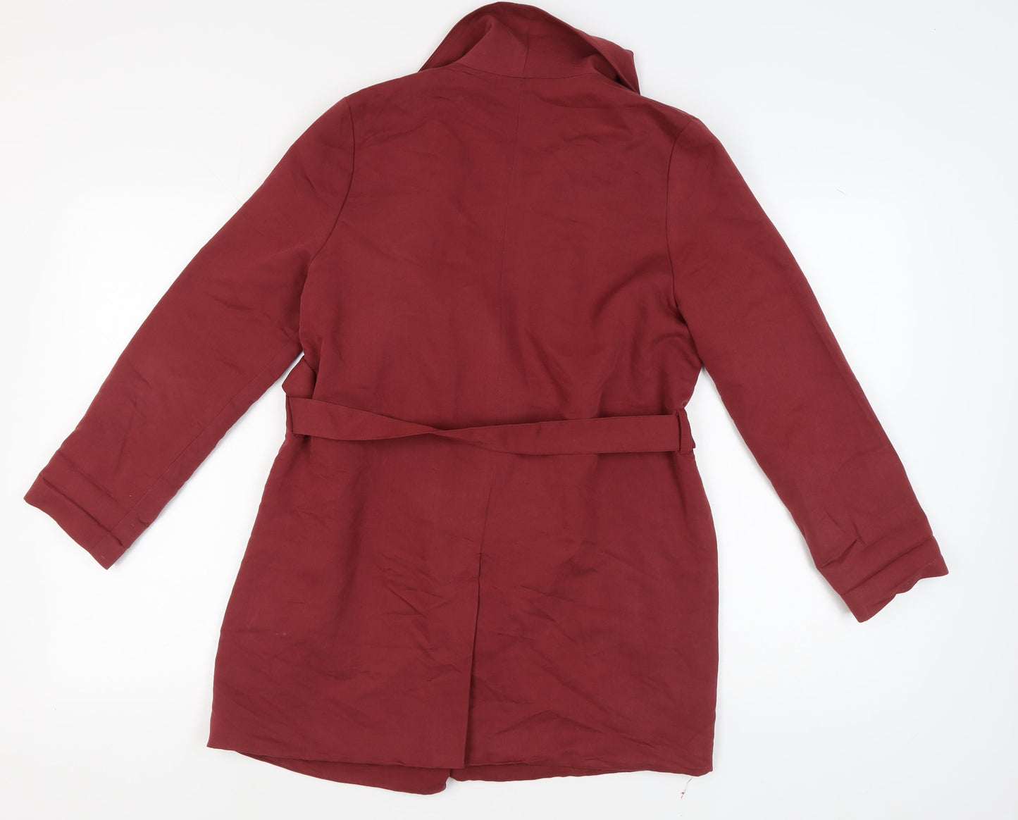 Womens UK Size 10 H&M Red Overcoat