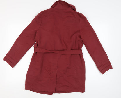 Womens UK Size 10 H&M Red Overcoat