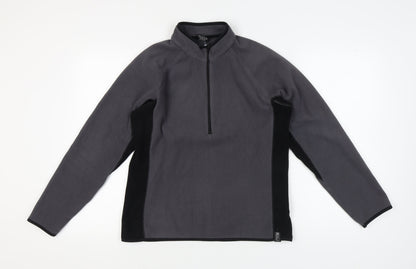 Trekmates Women's Grey Fleece 1/2 Zip Sweatshirt L