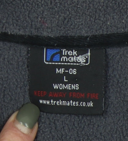Trekmates Women's Grey Fleece 1/2 Zip Sweatshirt L