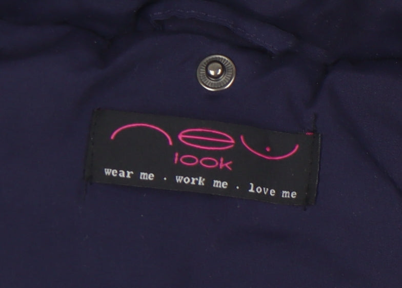 Womens UK Size 8 New Look Blue Puffer Jacket