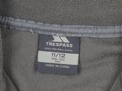 Trespass Boys Grey Orange Fleece Sweatshirt 11-12 Years