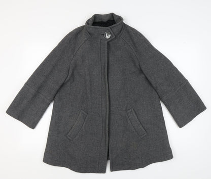 Womens UK Size M Zara Grey Overcoat