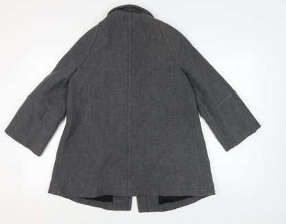 Womens UK Size M Zara Grey Overcoat