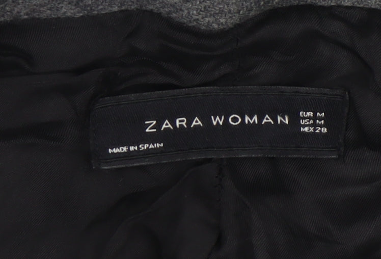 Womens UK Size M Zara Grey Overcoat