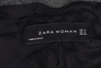 Womens UK Size M Zara Grey Overcoat