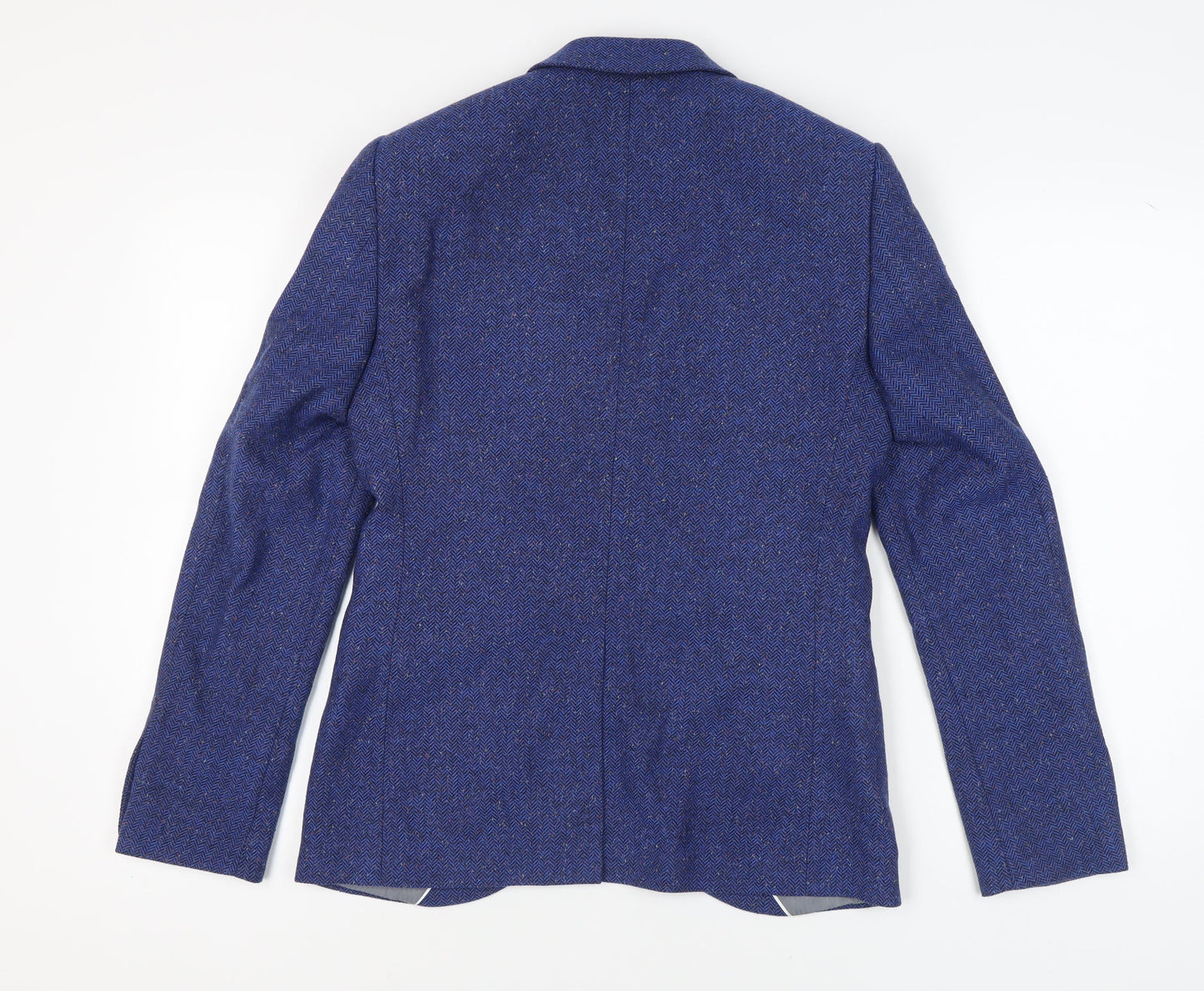 NÖAK Men's Blue Tweed Blazer, Size 36R, Classic Style