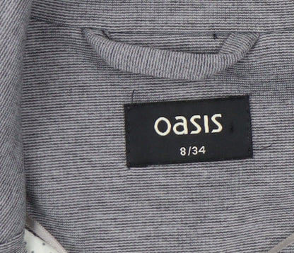 Womens UK Size 8 Oasis Regular Grey Suit Jacket