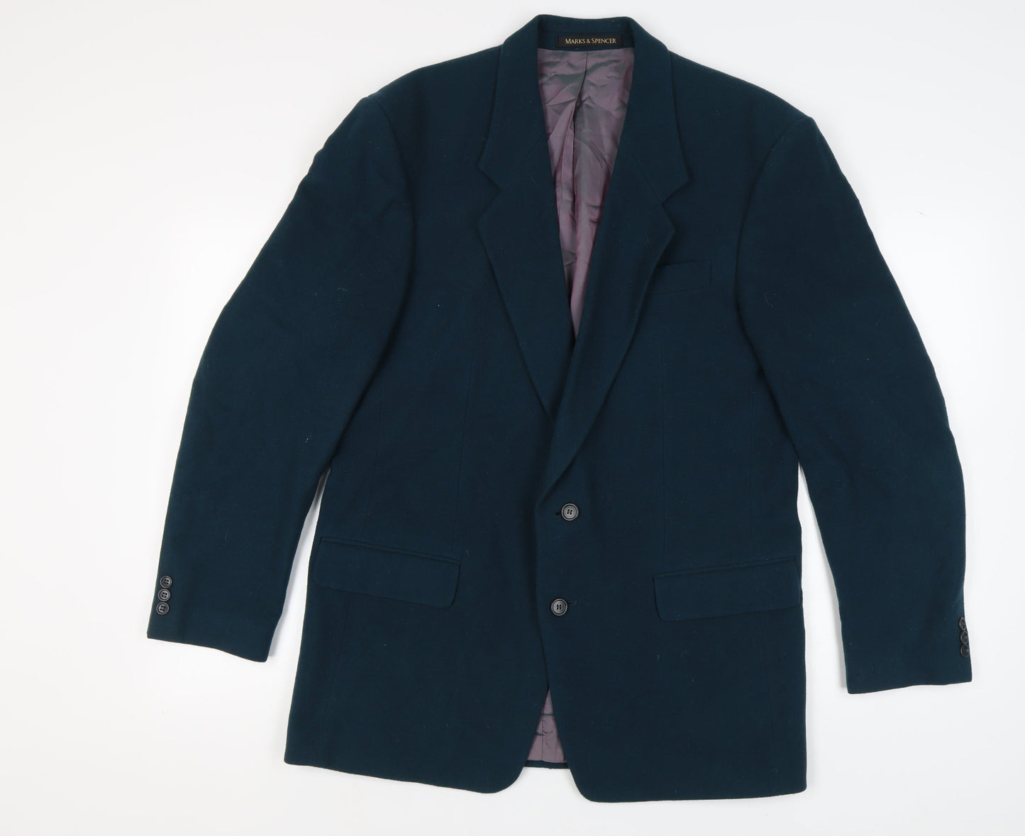 Mens UK Size 42 Marks and Spencer Regular Blue Suit Jacket