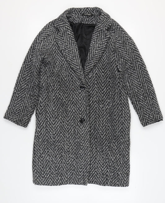 Womens UK Size S Motel Black Overcoat