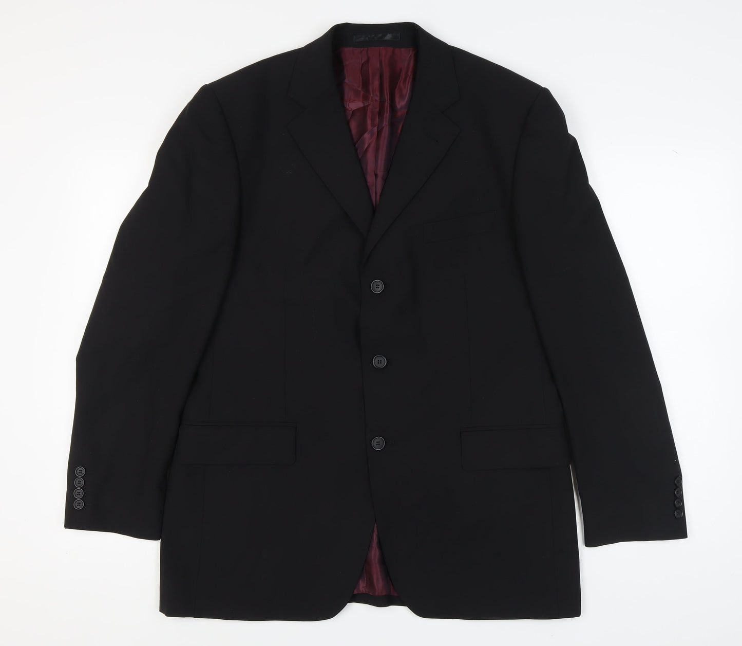 Mens UK Size 42 Tom English Regular Black Suit Jacket