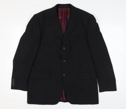 Mens UK Size 42 Tom English Regular Black Suit Jacket