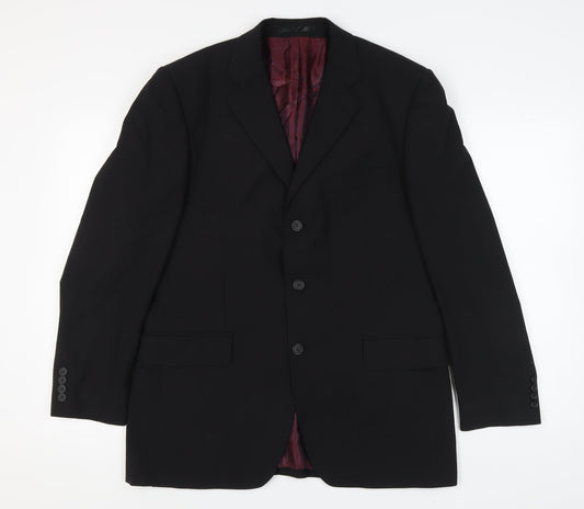 Mens UK Size 42 Tom English Regular Black Suit Jacket