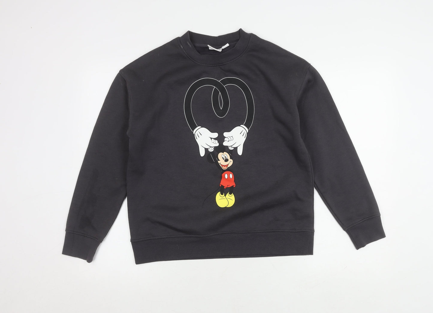 Unisex Adults UK Size XS Disney Black Pullover Sweatshirt