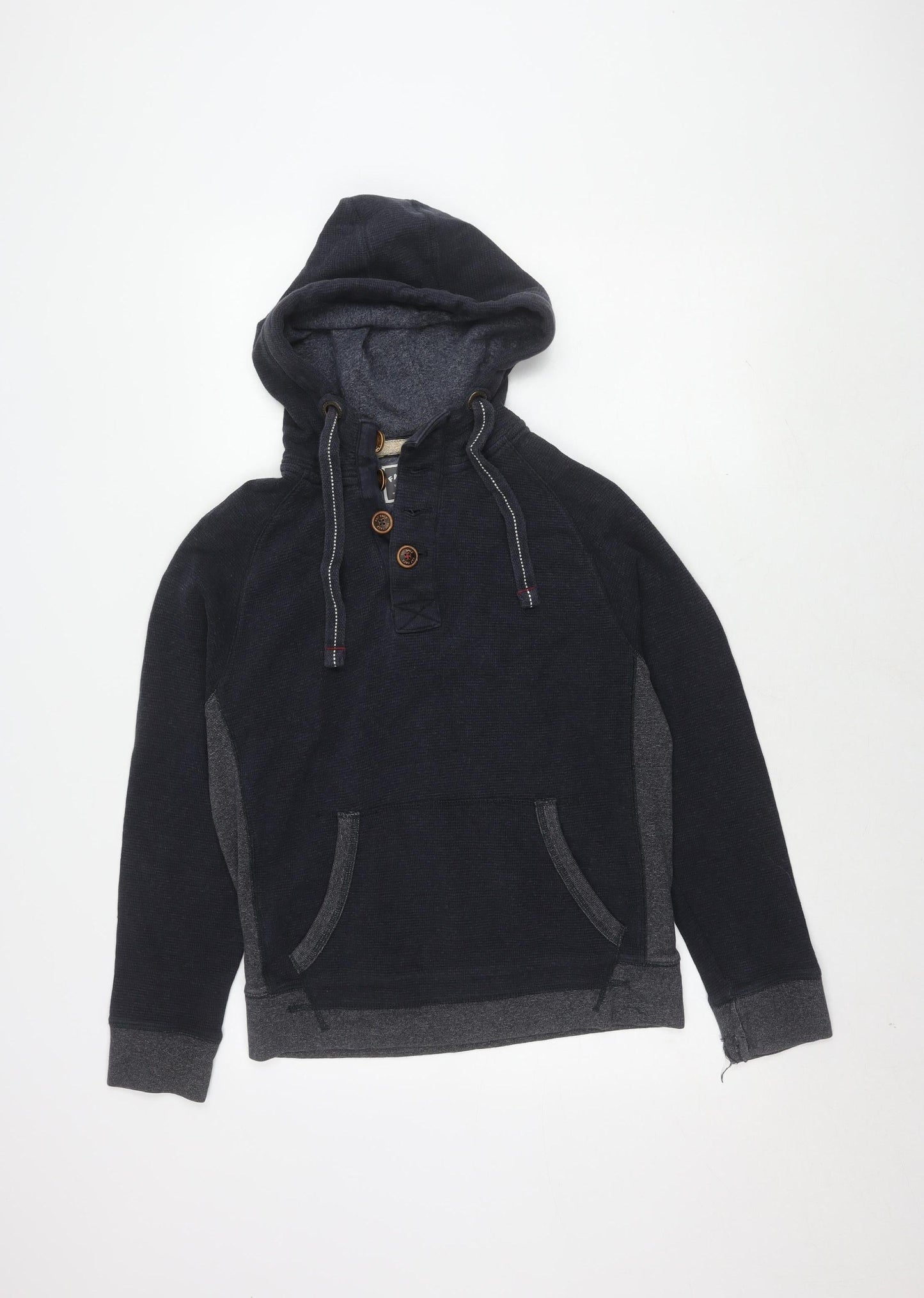 Mens UK Size S FatFace Blue Henley Hoodie