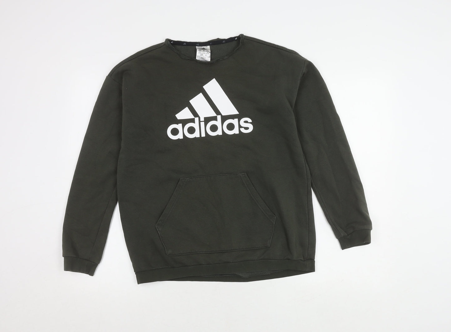 Adidas Unisex XS Green Pullover Sweatshirt with Logo